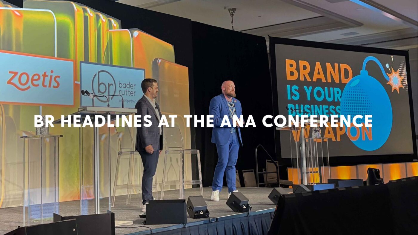 David Jordan and Clint Mefford on stage at the Association of National Advertisers (ANA) Conference.